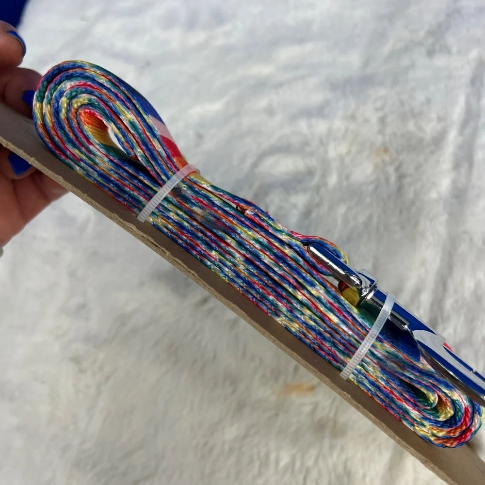 NWT🤩 |•DESIGN•| Rainbow Multicolor Colorful Leash/Lead & Collar Size L/XL